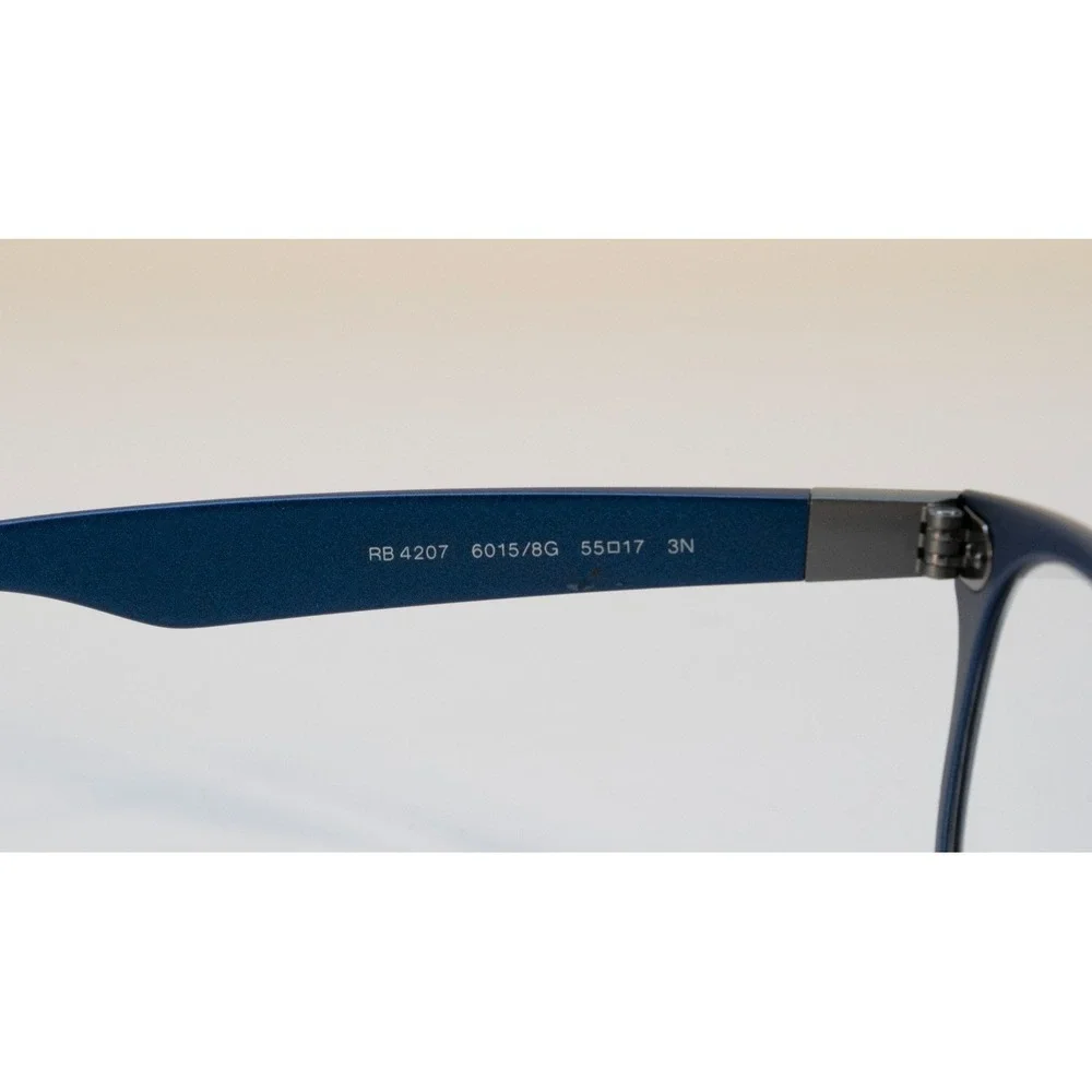 Ray-Ban Glasses Frames LITEFORCE RB4207 6015/8G Navy Blue 55-17 3N Made In Italy